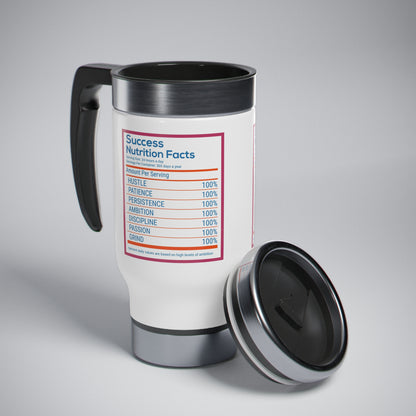 Stainless Steel Travel Mug with Handle, 14oz insulated gift Mug.