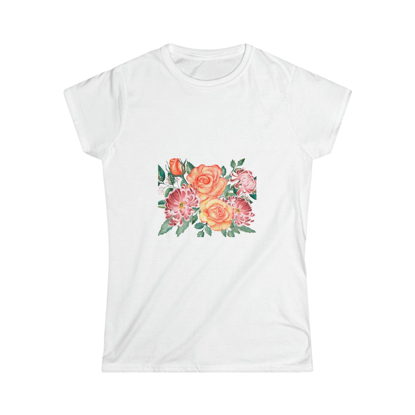 Women's floral T-shirt, grow positive thoughts Tee. Nature shirts.