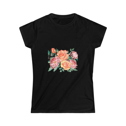 Women's floral T-shirt, grow positive thoughts Tee. Nature shirts.