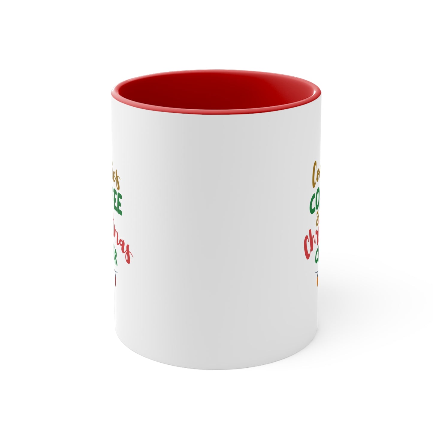 Christmas cheer accent Coffee Mug, 11oz hot cocoa Mug, Christmas decor, Christmas gift