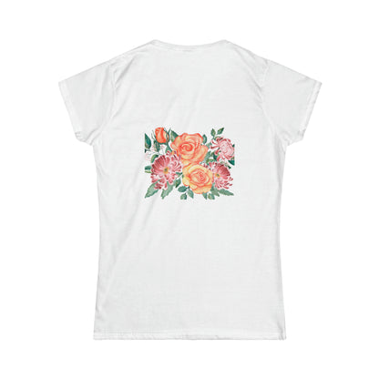 Women's floral T-shirt, grow positive thoughts Tee. Nature shirts.