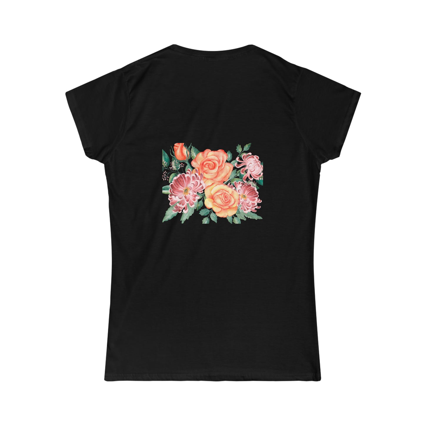 Women's floral T-shirt, grow positive thoughts Tee. Nature shirts.