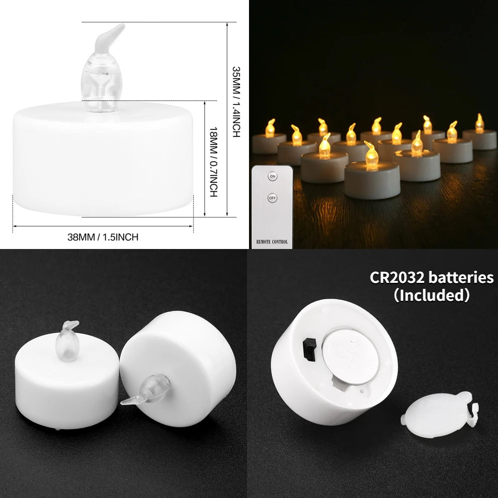 Remote Control LED Flameless Tea Light Candles